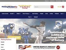 Tablet Screenshot of pitchingmachinepro.com
